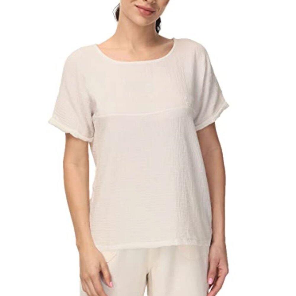 Soojun NWT crinkle linen and cotton top size M
